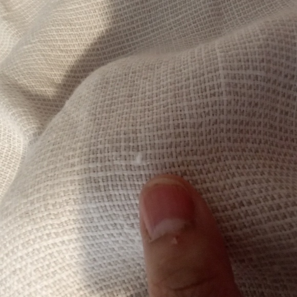 Flax  White Blouse with Cuffed Sleeves and 3/4 Length Lagenlook Linen Size P/S - Picture 11 of 12